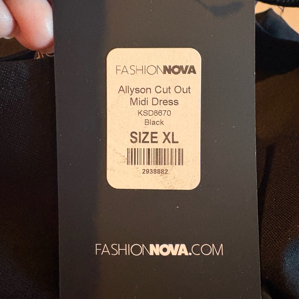 Fashion Nova Black Midi Dress